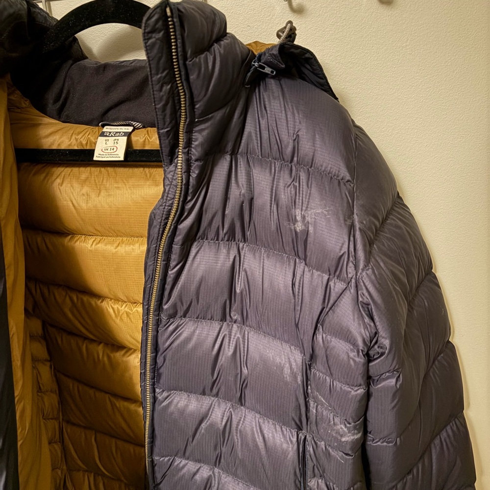 Rab Long Navy Puffer Coat - Picture 7 of 12
